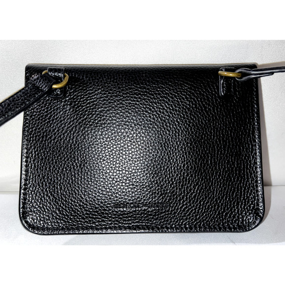MELROSE And MARKET Purse Black Pebbled Leather Flap Closure Crossbody Bag - Picture 5 of 9